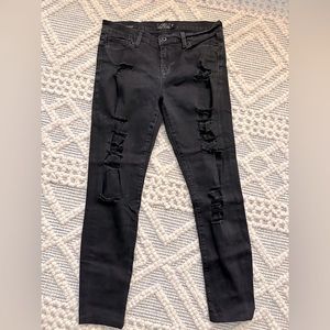 Black Ripped Lucky Brand Brooke Skinny